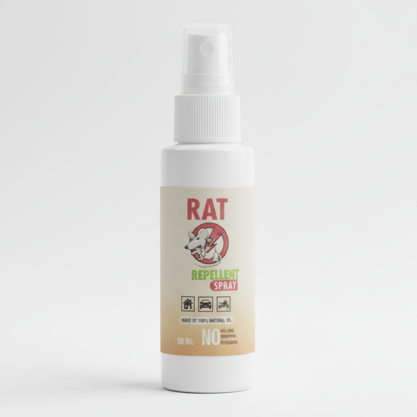 Rat Repellent Spray – Protects Car Wires & Engine, Home & Office Use, Long-Lasting (50ml) Buy 2 & Get 1 Free