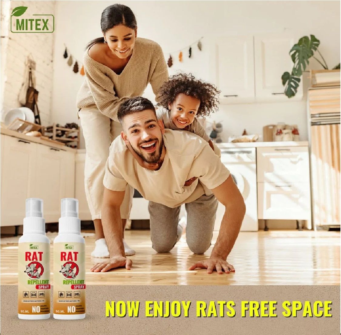 Rat Repellent Spray – Protects Car Wires & Engine, Home & Office Use, Long-Lasting (50ml) Buy 2 & Get 1 Free